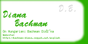 diana bachman business card